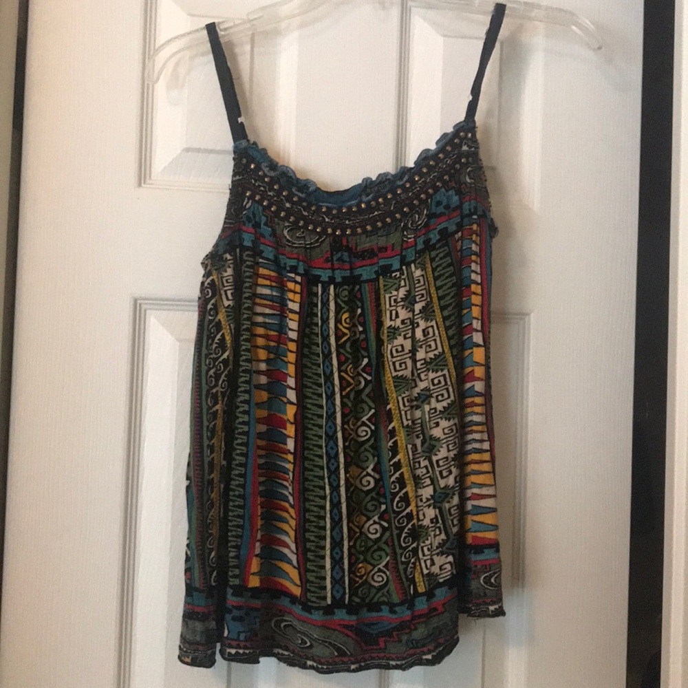 Aztec print tank top
